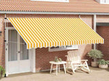 43235 Manual Retractable Awning 350 cm Orange and White Stripes