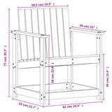 Garden Chair 62x56x77 cm Solid Wood Pine 832625