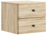 Wall-Mounted Bedside Cabinet 2 pcs Sonoma Oak 34.5 x 33 x 40 cm 899150