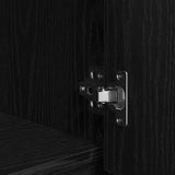 Cabinet with Drawer Black Oak 55.5x34x119.5 cm Engineered Wood 861644