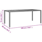 Garden Dining Set Black 3157646