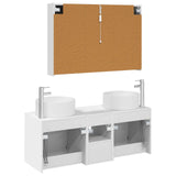 Bathroom Cabinet Set 4 pcs White Engineered Wood 3406583