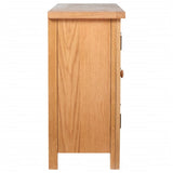 Sideboard with 3 Drawers 110x33.5x70 cm Solid Oak Wood 241677
