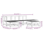 ZNTS 6 Piece Garden Lounge Set Impregnated Wood Pine 3186311