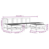 ZNTS 6 Piece Garden Lounge Set Impregnated Wood Pine 3186311