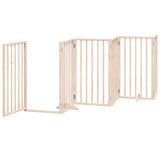 Dog Gate with Door Foldable 12 Panels 600 cm Poplar Wood 3155533