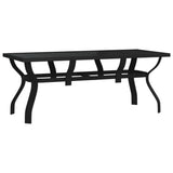 Garden Dining Set Grey Powder-coated steel 7 Piece Foldable 3102919