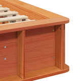 Bed Frame Wax Brown 80 x 200 cm Solid Pine Wood 3385738