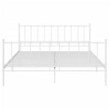 Bed Frame without Mattress White Metal 180x200 cm Super King 324962