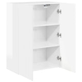 TV Wall Cabinet Wall-mounted High Gloss White 59.5 x 31 x 80 cm 892363