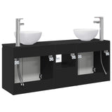 Bathroom Cabinet Set 3 pcs Black 49.5 x 41 x 64.5 cm 3405628