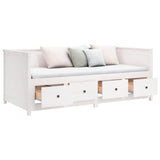 Day Bed without Mattress White 100x200 cm Solid Wood Pine 820897