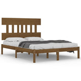 Bed Frame without Mattress Honey Brown 200x200 cm Solid Wood 3104761