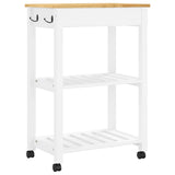Kitchen Trolley MONZA 60x40x88.5 cm Solid Wood Pine 376093