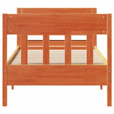 Bed Frame without Mattress Wax Brown 75x190 cm Small Single Solid Wood Pine 3306290