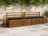 2-Piece Bench Cushions VUGHT 2 pcs 100% Polyester Black 950909