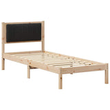 Bed Frame with Upholstered Headboard Black 80 x 200 cm 878291
