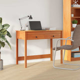 Desk with Drawer Max Brown 100 x 50 x 78 cm Solid Pine Wood 870015