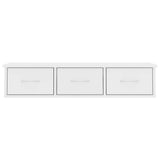 800594 Wall-mounted Drawer Shelf White 88x26x18,5 cm Engineered Wood