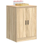 ZNTS Garage Storage Cabinet Sonoma Oak 60x51x85 cm Solid Wood Pine 860573