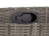 7 Piece Garden Dining Set with Cushions Grey Poly Rattan 3212701