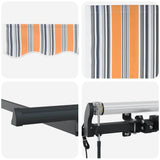 Retractable Awning Multicolour 350 x 200 cm Fabric 3329702