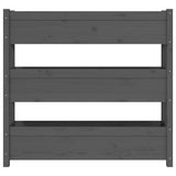 Planter Grey 112x25x104.5 cm Solid Wood Pine 823922