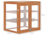3-tier Wood Greenhouse Garden Polycarbonate Cold Frame Balcony Grow House w/ Storage Shelf for T3398P315402