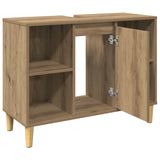 Bathroom Cabinet Artisian Oak 80x33x60 cm Engineered Wood 857134