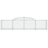 Arched Gabion Baskets 5 pcs 300x50x60/80 cm Galvanised Iron 3146668
