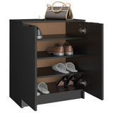 Shoe Cabinet Black 59x35x70 cm Engineered Wood 811422