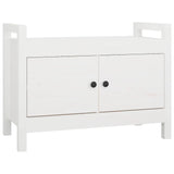 Hall Bench White 80x40x60 cm Solid Wood Pine 821780
