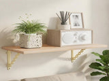 Wall Shelf Brackets 12 pcs Antique White 10.5 x 10.5 x 3 cm 42038918