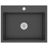 Handmade Kitchen Sink Black Stainless Steel 51513