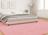Anti-Slip Faux Rabbit Fur Rug OLITE Pink 200 x 200 cm Polyester 42021709