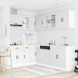 11 Piece Kitchen Cabinet Set "Lucca" White Engineered Wood 3314891