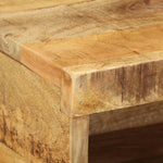 ZNTS Wall-mounted TV Cabinet 80x30x19 cm Solid Rough Wood Mango 4017476