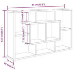 ZNTS Wall Shelf High Gloss White 85x16x52.5 cm Engineered Wood 801424