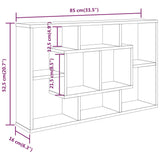 ZNTS Wall Shelf High Gloss White 85x16x52.5 cm Engineered Wood 801424