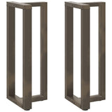 Bar Table Legs T-Shaped 2 pcs Natural Steel 40x35x cm Steel 4013087