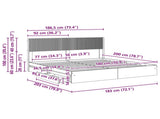 Bed Frame with Storage and Headboard Grey Sonoma 180 x 200 cm 3414364