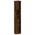 ZNTS Bathroom Cabinet Smoked Oak 32x25.5x190 cm Engineered Wood 815537