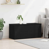 Storage Box Black oak 100 x 42 x 46 cm Engineered Wood 862293