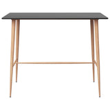 Bar Set Black MDF, Powder-Coated Steel, PP Durable Bar Set 3057473