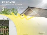 296 x 196cm Steel Frame Polytunnel Greenhouse - White T3398P323768