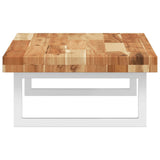 Basin Shelf Wall Mounted Steel and Solid Wood Acacia 3302740