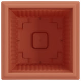 Square Flower Pot 24 pcs Brick Red 33 x 33 x 26 cm Plastic 42020345