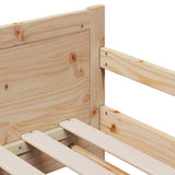 Bed Frame with Mattress Brown 80 x 200 cm Solid Pine Wood 3385949