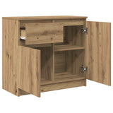 Sideboard with Drawer Artisan Oak 71x35x65 cm Engineered Wood 861606