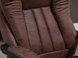 Home Office Chair Microfibre Desk Chair with Reclining Function Armrests Swivel Wheels Footrest T3398P328239